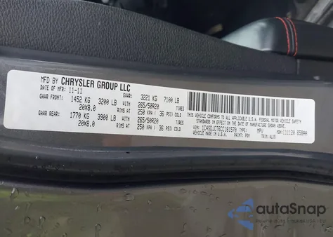 2012 Dodge Durango R/T из США, поврежденный, VIN 1C4SDJCT6CC181570